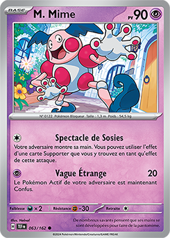 Carte Pokémon M. Mime 63/162 de la série Forces Temporelles en vente au meilleur prix