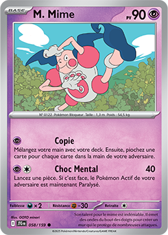 Carte Pokémon Communes M. Mime 58/159 de la série Aventures Ensemble