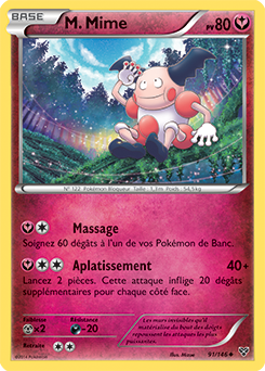 Carte Pokémon Peu commune M. Mime 91/146 de la série X&Y