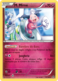 Carte Pokémon Rare M. Mime 97/162 de la série Impulsion Turbo