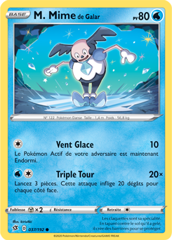 Carte Pokémon M. Mime de Galar 37/192 de la série Clash des Rebelles en vente au meilleur prix