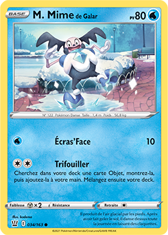 Carte Pokémon M. Mime de Galar 34/163 de la série Styles de Combat en vente au meilleur prix