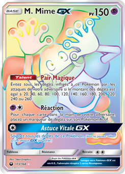 Carte Pokémon M. Mime GX 173/168 de la série Tempête Céleste en vente au meilleur prix