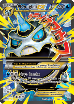 Carte Pokémon Pokémon Full Art M-Oniglali EX 156/162 de la série Impulsion Turbo