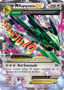 Carte Pokémon M-Rayquaza EX 76/108 de la série Ciel Rugissant en vente au meilleur prix