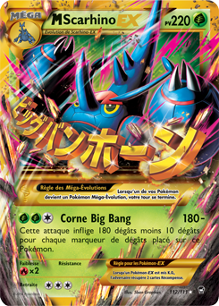 Carte Pokémon M-Scarhino EX 112/111 de la série Poings Furieux en vente au meilleur prix