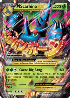 Carte Pokémon Pokémon EX M-Scarhino EX 5/111 de la série Poings Furieux