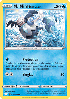 Carte Pokémon M. Mime de Galar 35/189 de la série Ténèbres Embrasées en vente au meilleur prix