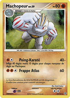 Carte Pokémon Peu commune Machopeur 53/130 de la série Diamant & Perle