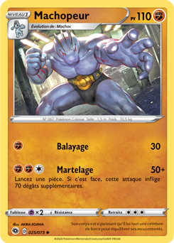 Carte Pokémon Peu commune Machopeur 025/073 de la série La Voie du Maître