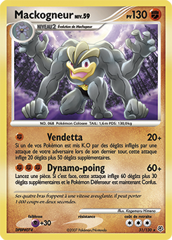 Carte Pokémon Rare Mackogneur 31/130 de la série Diamant & Perle