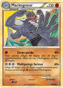 Carte Pokémon Rare Mackogneur 26/102 de la série Triomphe