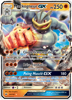 Carte Pokémon Mackogneur GX 64/147 de la série Ombres Ardentes en vente au meilleur prix