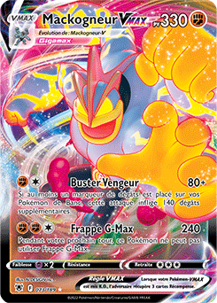 Carte Pokémon Ultra rare VMAX Mackogneur VMAX 073/189 de la série Astres Radieux