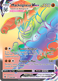 Carte Pokémon Mackogneur VMAX 194/189 de la série Astres Radieux en vente au meilleur prix