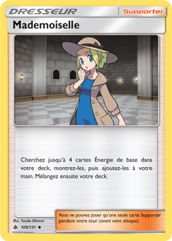 Carte Pokémon Peu commune Mademoiselle 109/131 de la série Lumière Interdite