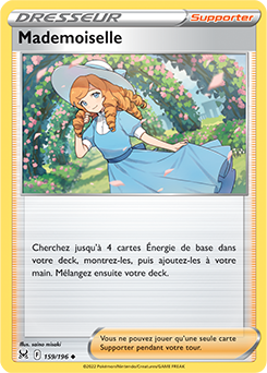 Carte Pokémon Mademoiselle 159/196 de la série Origine Perdue en vente au meilleur prix