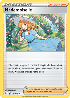 Carte Pokémon Peu commune Mademoiselle 159/196 de la série Origine Perdue