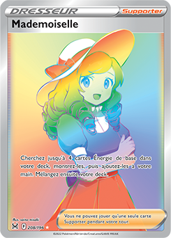 Carte Pokémon Mademoiselle 208/196 de la série Origine Perdue en vente au meilleur prix