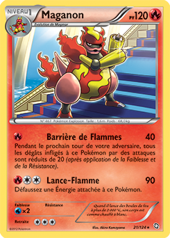 Carte Pokémon Rare Maganon 21/124 de la série Dragons Éxaltés