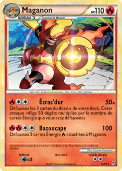 Carte Pokémon Holographique Rare Maganon 16/95 de la série Appel des Légendes