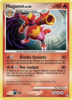 Carte Pokémon Holographique Rare Maganon 12/123 de la série Trésors Mystérieux
