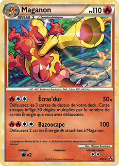 Carte Pokémon Holographique Rare Maganon 2/95 de la série Déchaînement