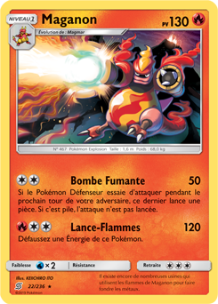 Carte Pokémon Rare Maganon 22/236 de la série Harmonie des Esprits