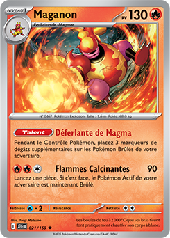 Carte Pokémon Rare Maganon 21/159 de la série Aventures Ensemble