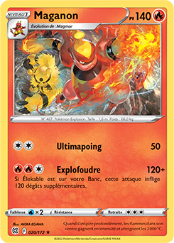 Carte Pokémon Rare Maganon 020/172 de la série Stars Étincelantes