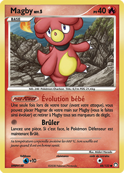 Carte Pokémon Magby 88/123 de la série Trésors Mystérieux en vente au meilleur prix