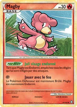 Carte Pokémon Magby 41/102 de la série Triomphe en vente au meilleur prix