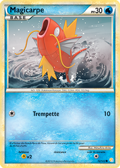 Carte Pokémon Commune Magicarpe 72/123 de la série HeartGold SoulSilver