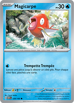 Carte Pokémon Magicarpe 129/165 de la série 151 en vente au meilleur prix