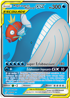 Carte Pokémon Magicarpe Wailord GX 160/181 de la série Duo de Choc en vente au meilleur prix