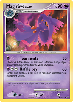 Carte Pokémon Magirêve 55/127 de la série Platine en vente au meilleur prix