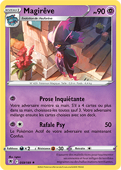 Carte Pokémon Rare Magirêve 059/189 de la série Astres Radieux