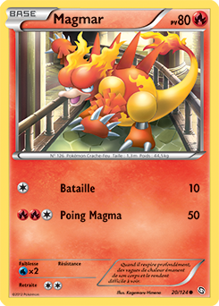 Carte Pokémon Commune Magmar 20/124 de la série Dragons Éxaltés