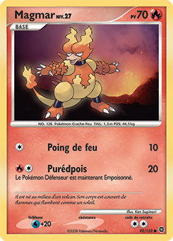 Carte Pokémon Commune Magmar 93/132 de la série Merveilles Secrètes