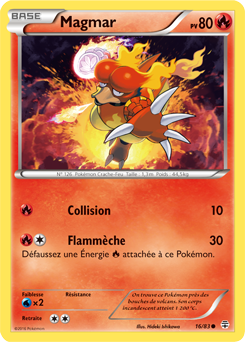 Carte Pokémon Commune Magmar 16/83 de la série Générations