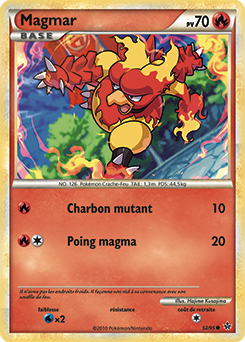 Carte Pokémon Magmar 52/95 de la série Déchaînement en vente au meilleur prix