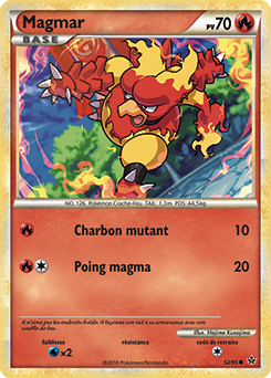 Carte Pokémon Commune Magmar 52/95 de la série Déchaînement