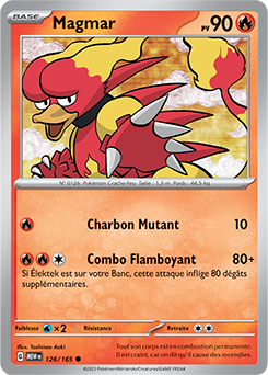 Carte Pokémon Magmar 126/165 de la série 151 en vente au meilleur prix