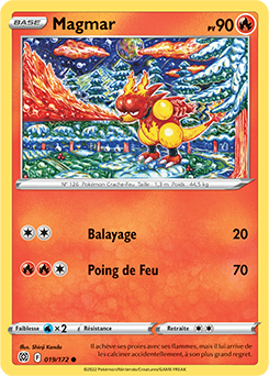 Carte Pokémon Communes Magmar 019/172 de la série Stars Étincelantes