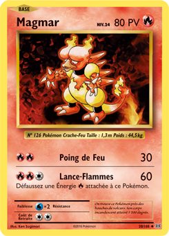 Carte Pokémon Peu commune Magmar 20/108 de la série Évolutions