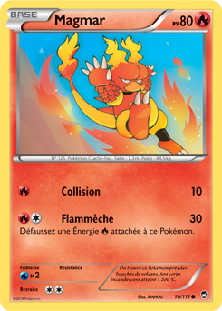 Carte Pokémon Magmar 10/111 de la série Poings Furieux en vente au meilleur prix