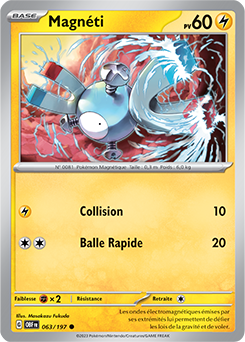 Carte Pokémon Magnéti 63/197 de la série Flammes Obsidiennes en vente au meilleur prix