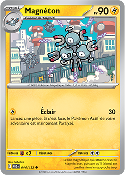 Carte Pokémon Communes Magnéton 46/132 de la série Méga-Évolution