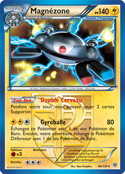 Carte Pokémon Magnézone 46/135 de la série Tempête Plasma en vente au meilleur prix