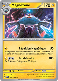 Carte Pokémon Magnézone 65/197 de la série Flammes Obsidiennes en vente au meilleur prix